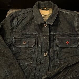 Levi’s Made & Crafted dark denim jean jacket. Made in Portugal. Size 2- 6/8